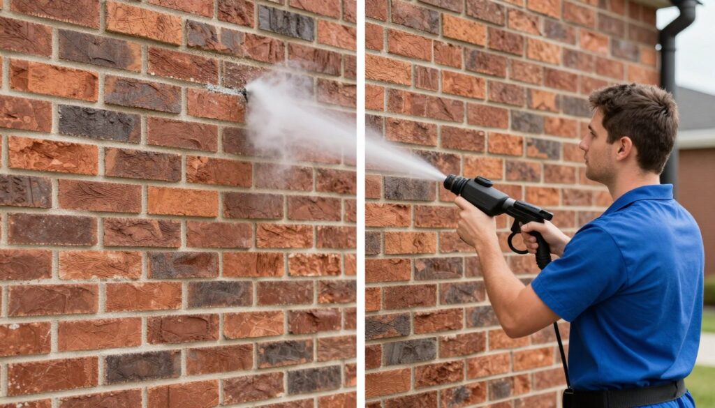 Czyszczenie elewacji z cegły dekoracyjnej