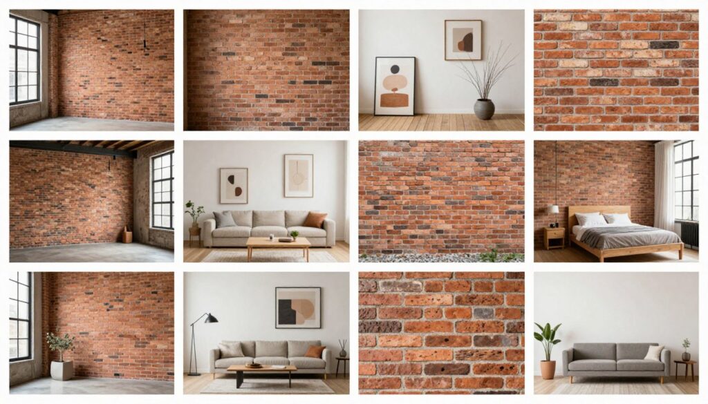 Inspiracje z mediów społecznościowych - cegła dekoracyjna w różnych aranżacjach