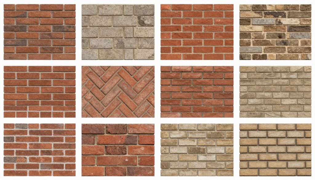 Różne wzory układania cegły dekoracyjnej