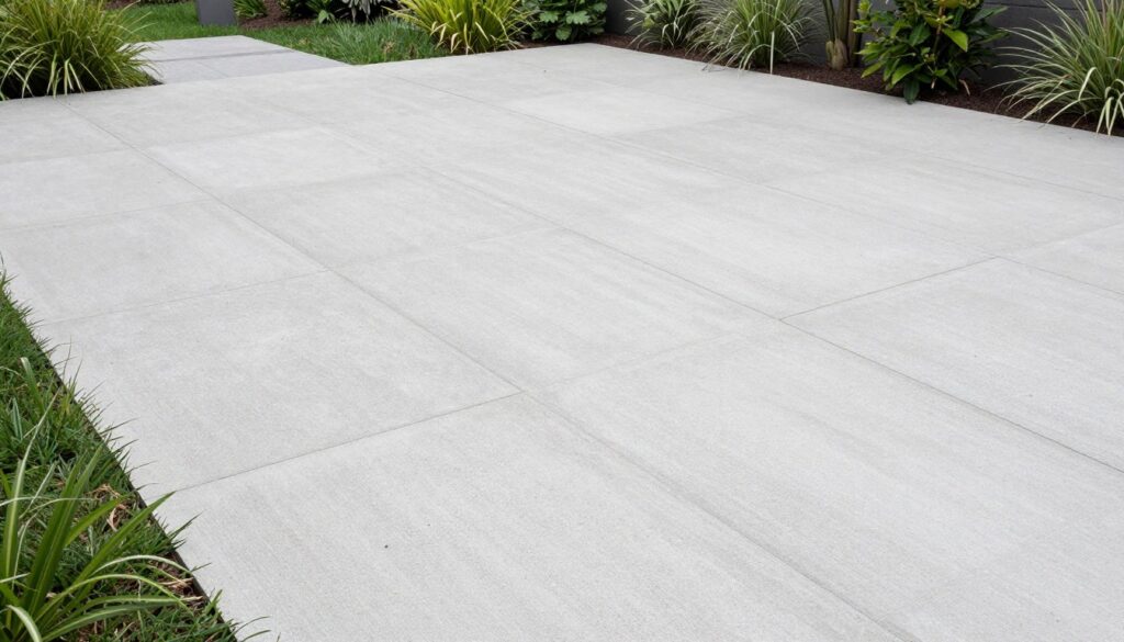 Taras wykończony płytami betonowymi 80x80 cm