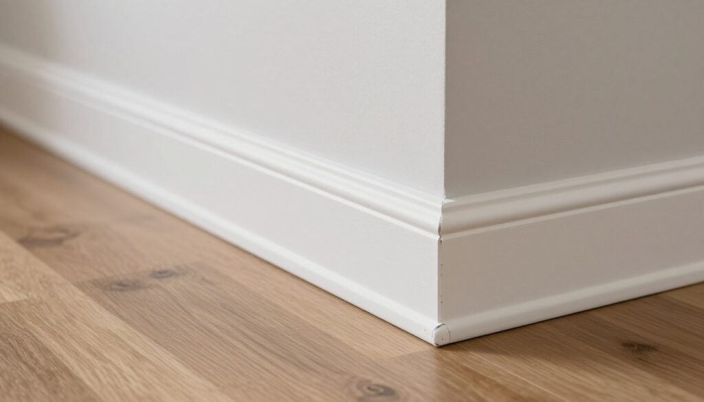 Efekt końcowy montażu listew przypodłogowych MDF