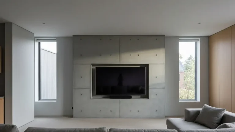 Beton architektoniczny w za telewizorem - gdzie pasuje i jak dobrać kolor - hero image