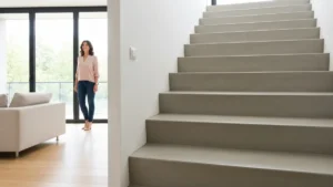 Mikrocement w na klatce schodowej - gdzie pasuje i jak dobrać kolor - hero image