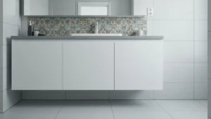 Mozaika ceramiczna za umywalką - układ, fuga i praktyczne ograniczenia - hero image