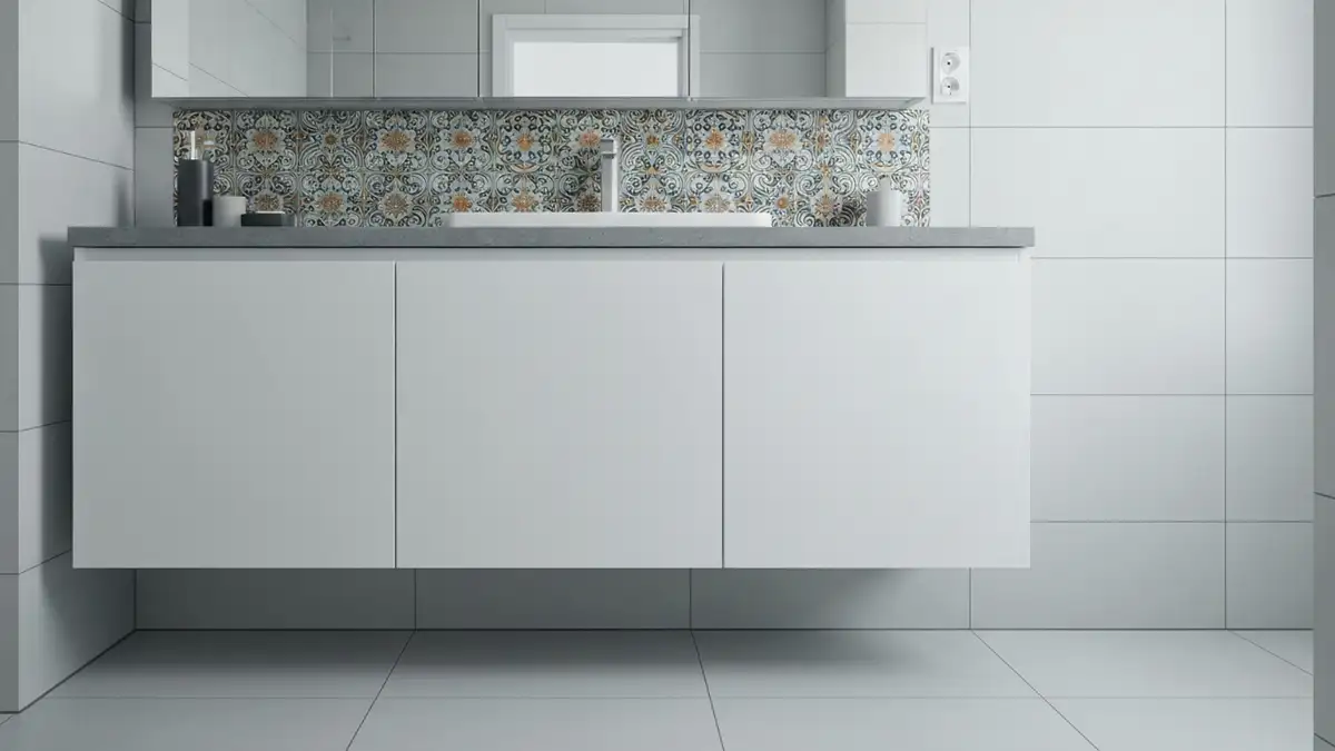Mozaika ceramiczna za umywalką - układ, fuga i praktyczne ograniczenia - hero image