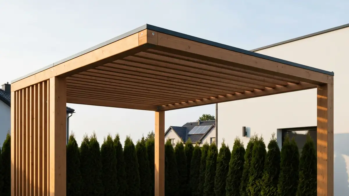 Pergola wolnostojąca w domu nowoczesnym - wymiary, trwałość i aranżacja - hero image