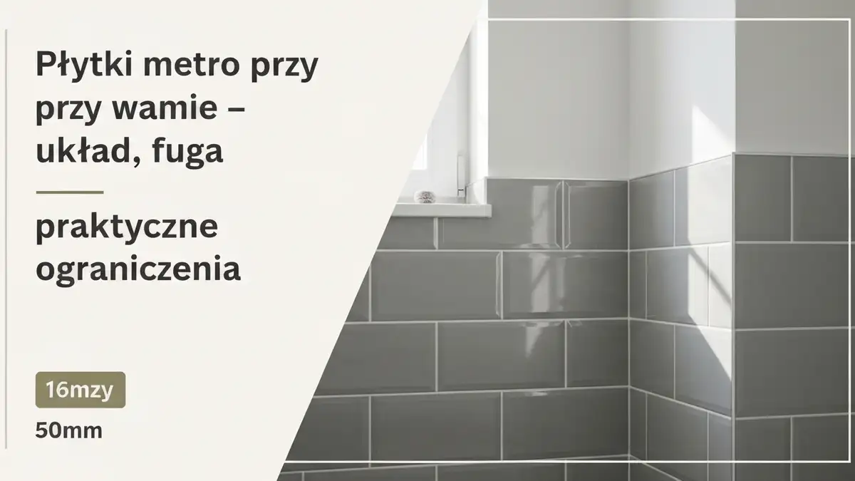 Płytki metro przy wannie - układ, fuga i praktyczne ograniczenia - hero image