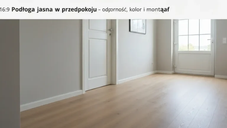 Podłoga jasna w przedpokoju - odporność, kolor i montaż - hero image