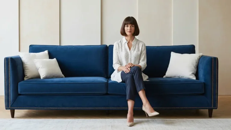 Sofa w salonie francuskim - proporcje, kolor i funkcja - hero image