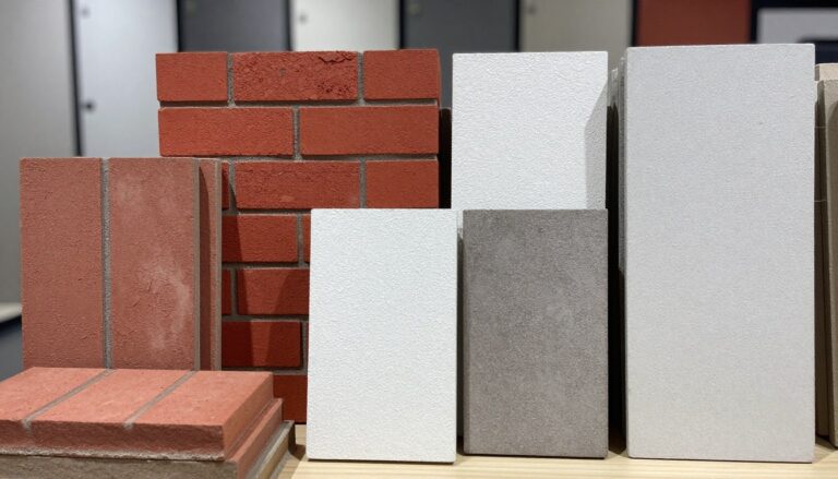 Różne rodzaje cegły dekoracyjnej na ścianę i elewację