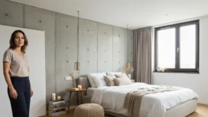 Beton architektoniczny w sypialni - gdzie pasuje i jak dobrać kolor - hero image