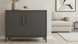 Komoda w salonie minimalistycznym - proporcje, kolor i funkcja - hero image