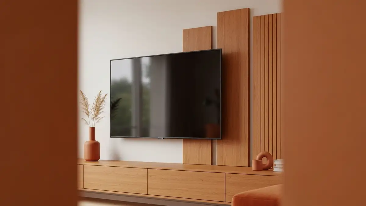 Lamele MDF w za telewizorem - gdzie pasuje i jak dobrać kolor - hero image