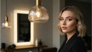 Lampa wisząca w salonie glamour - proporcje, kolor i funkcja - hero image