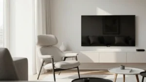 Mikrocement w za telewizorem - gdzie pasuje i jak dobrać kolor - hero image