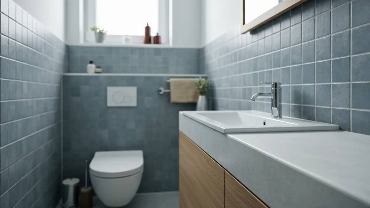 Mozaika ceramiczna w małej łazience - układ, fuga i praktyczne ograniczenia - hero image