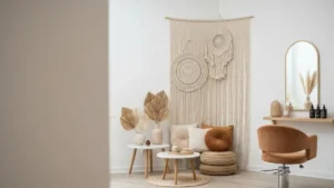 Narożnik w salonie boho - proporcje, kolor i funkcja - hero image