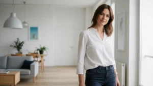 Narożnik w salonie minimalistycznym - proporcje, kolor i funkcja - hero image