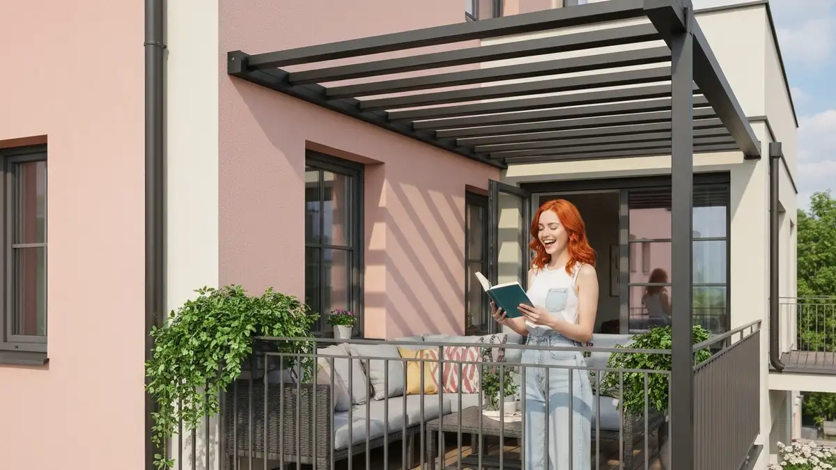 Pergola wolnostojąca na balkonie - wymiary, trwałość i aranżacja - hero image