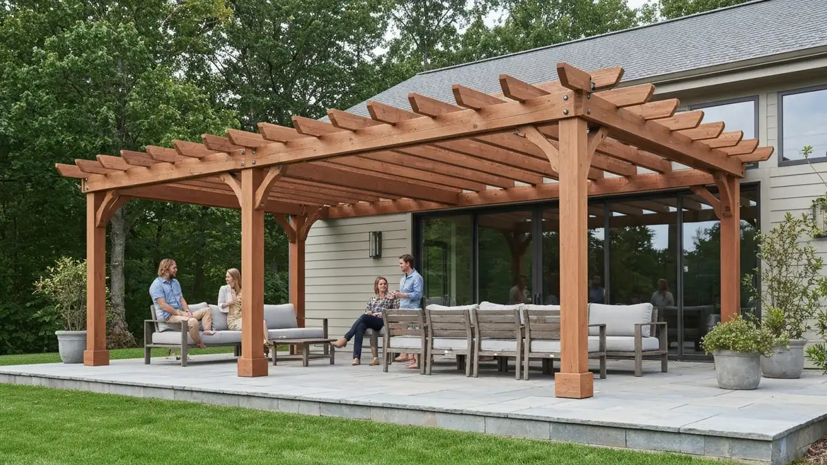 Pergola wolnostojąca na elewacji - wymiary, trwałość i aranżacja - hero image