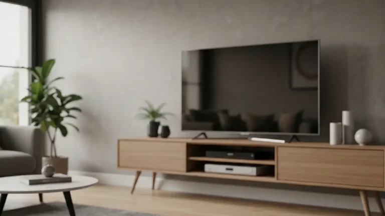 Ściana TV w salonie skandynawskim - proporcje, kolor i funkcja - hero image