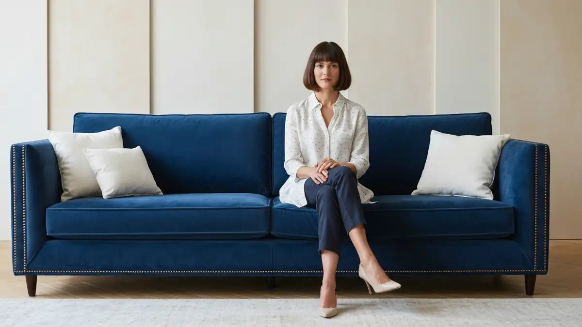 Sofa w salonie francuskim - proporcje, kolor i funkcja - hero image