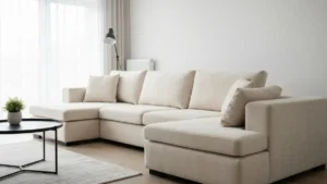 Sofa w salonie minimalistycznym - proporcje, kolor i funkcja - hero image