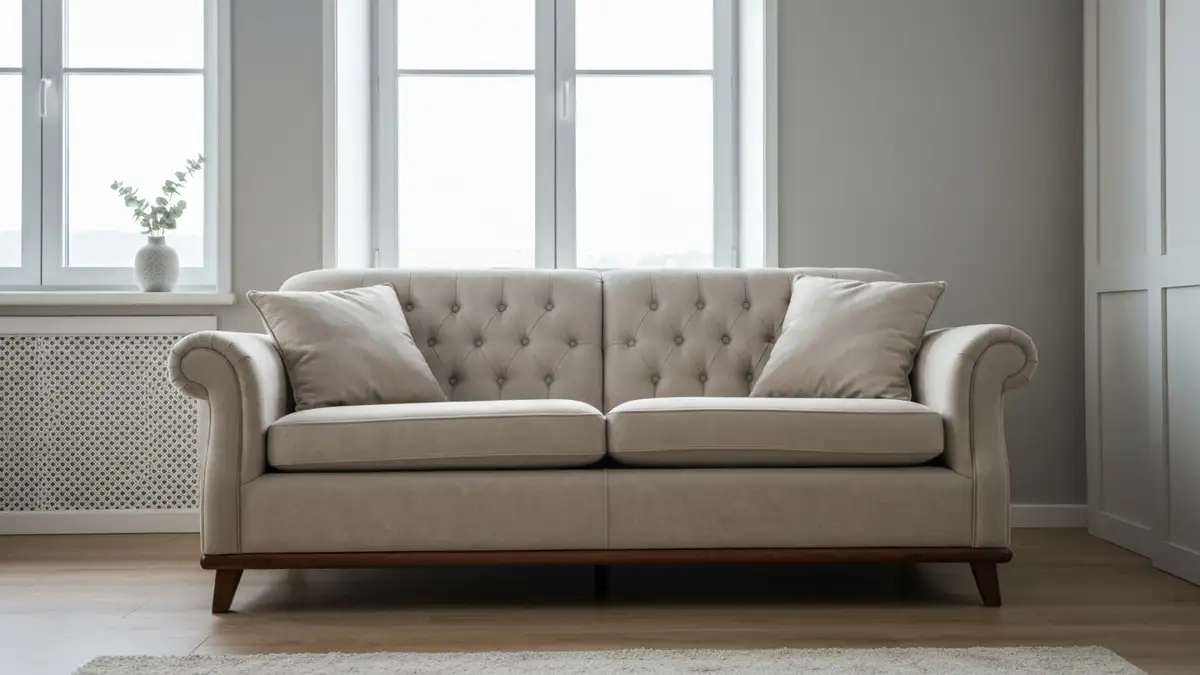 Sofa w salonie vintage - proporcje, kolor i funkcja - hero image